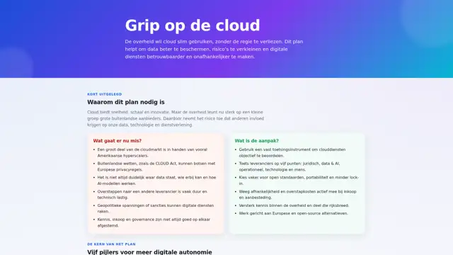 Thumbnail voor Grip op de cloud
