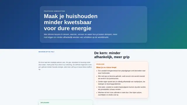 Thumbnail voor Maak je huishouden minder kwetsbaar voor dure energie