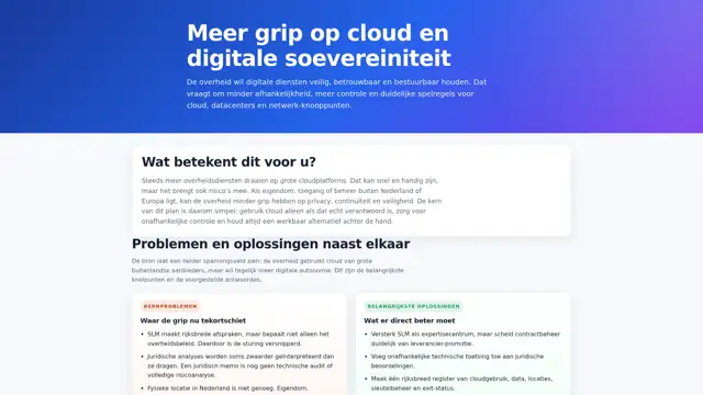 Thumbnail voor Meer grip op cloud en digitale soevereiniteit